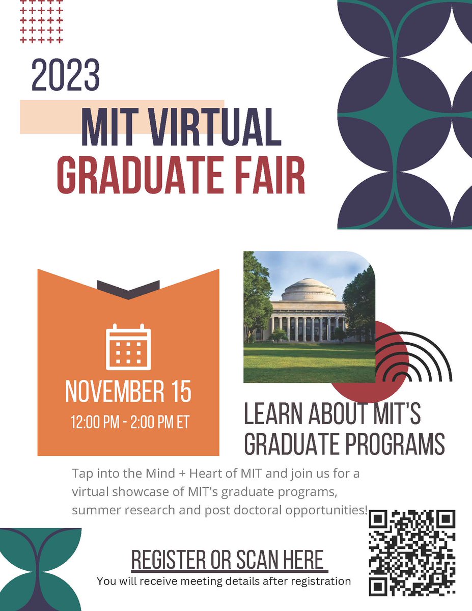 MITCSBPhD's tweet image. CSB will be live and answering your questions at the 2023 MIT Graduate Virtual Fair on November 15th, 12-2PM EST. Register today and join. us!