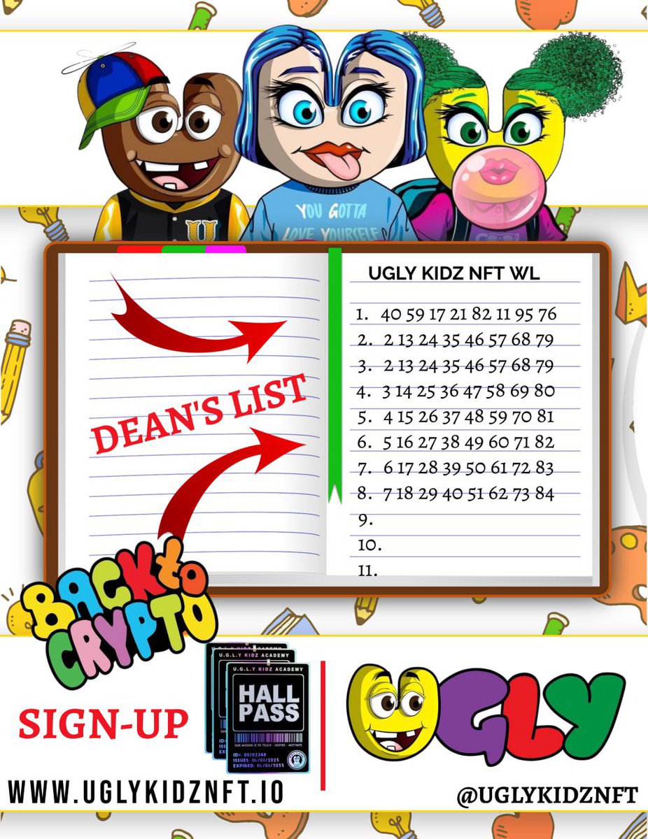 🤗 We believe that everyone is uniquely great, and now it's your turn to showcase it! Share a video or post with 'I am U.G.L.Y' and earn a chance to join our Dean's List. Let's celebrate YOU! 🥳👏 #CelebratingYou #UGLYKIDZNFT #DeansList