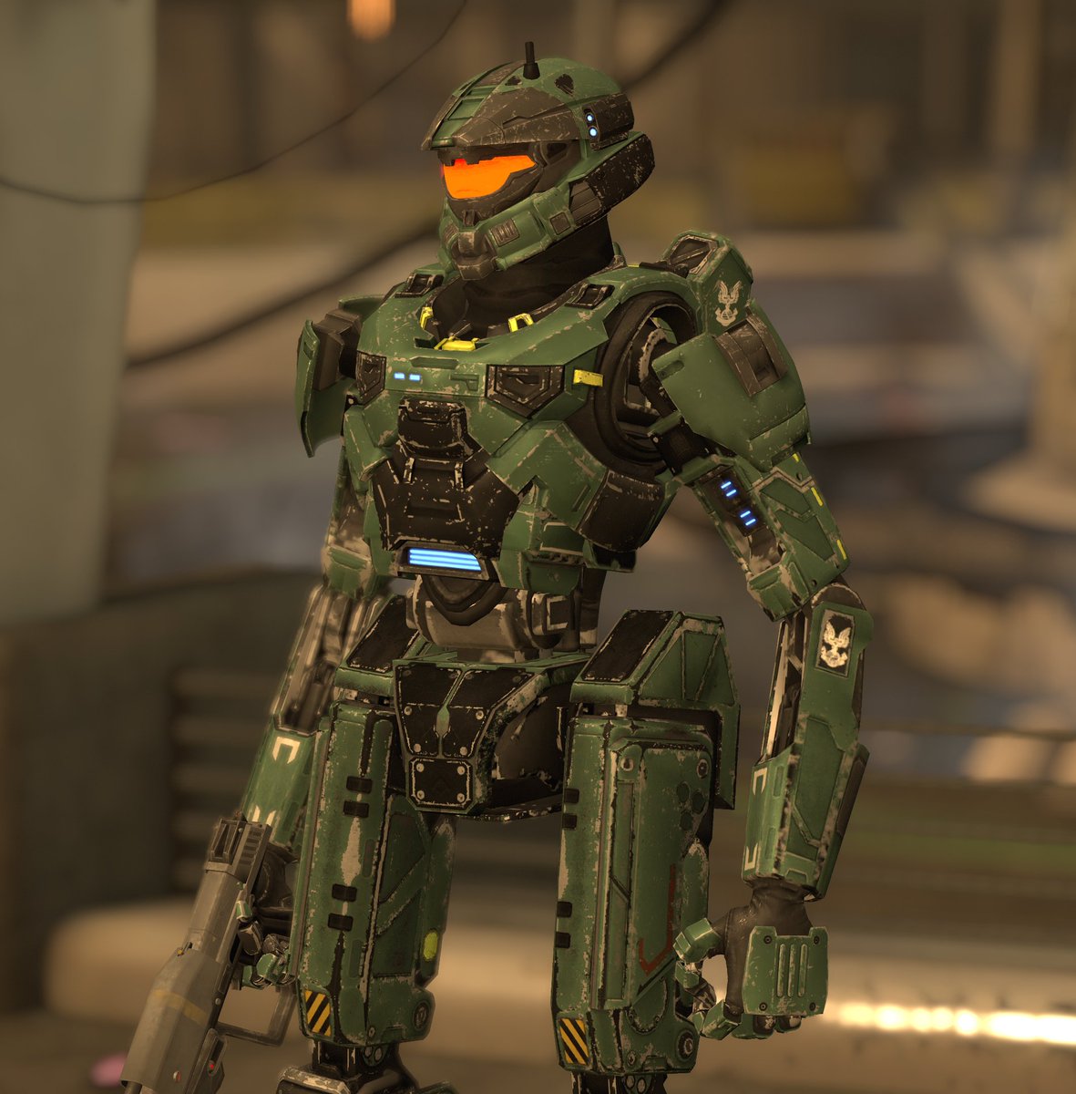 TheAlienHunter1's tweet photo. My kitbash recreation of the Spartan Bot in the Halo Infinite artbook https://t.co/VXOFkvDkJh