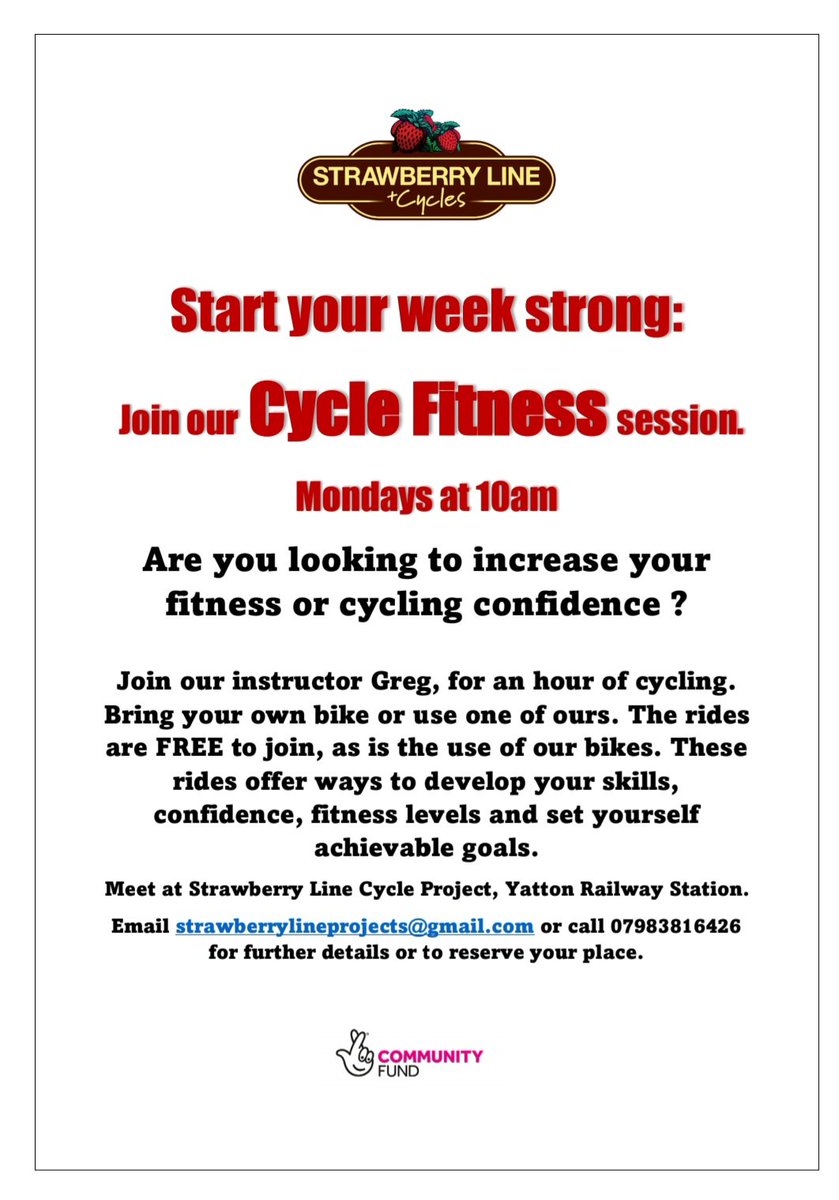 Weekly Cycle Fitness sessions..open to all

#exercise #MondayMotivation #MondayMood #fitness #healthy #community #cycling