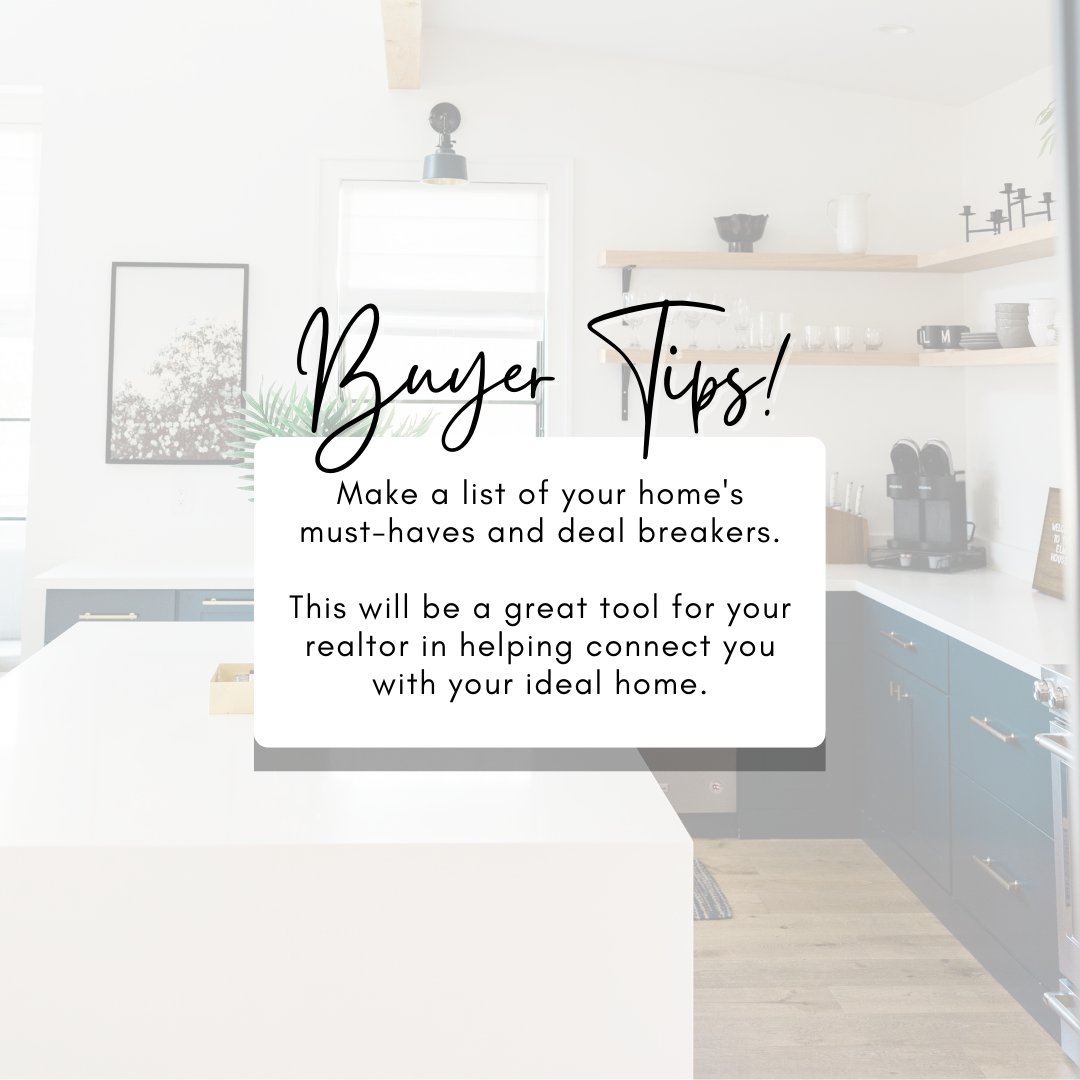 Making a list of your wants and needs can make the home search process a little less intimidating. 

#buyertips #homebuyer #homebuying #Realestate #Realestateagent #homebuyertip #homebuyertips #homebuyereducation #homemusthaves #buyertips #homebuyer #homebuying