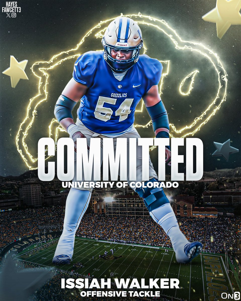 Hayesfawcett3's tweet photo. BREAKING: JUCO OT Issiah Walker tells me he has Committed to Colorado!

The 6’5 290 OT from Miami, FL will have 2 years of eligibility remaining 

“God got me. #IBelieve”

https://t.co/iDZFpe9TNb https://t.co/2rMLsgh03h