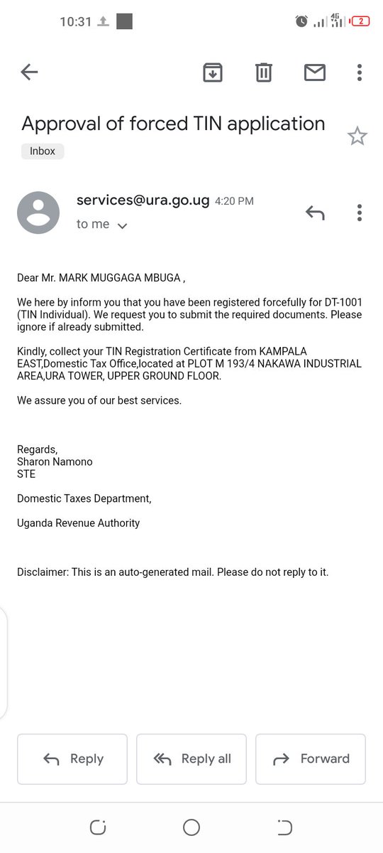 markmbuga2's tweet image. Dear Ura, you can do better than this.. Please make sense of this..am I supposed to have 2 TIN's or