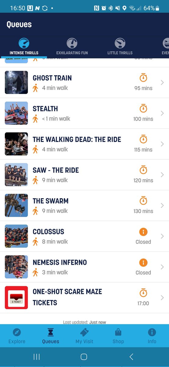 SparkySpur's tweet photo. #THORPEPARK BEWARE! and I don't mean Fright Night, I mean Queue Nightmares. Rides breaking down all day, many families saying the same max 3-5 thrill rides all day, queues over 2hrs most of the day.. @THORPEPARK a refund would be welcome, £36 each (BOGOF! ) https://t.co/jxvNfixjnx