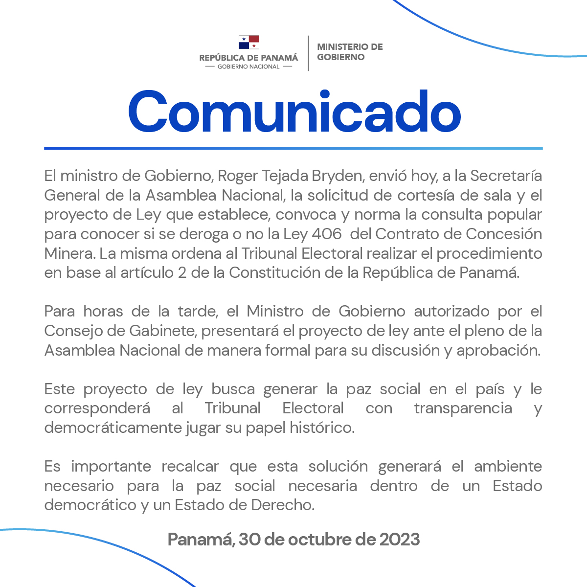 Comunicado.