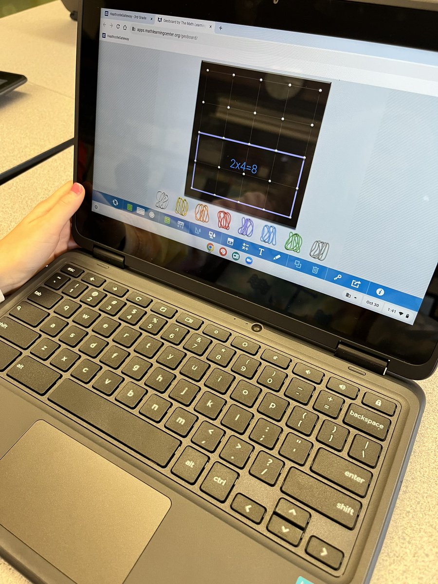 Exploring the commutative property with counters and geoboards #heathcotepride