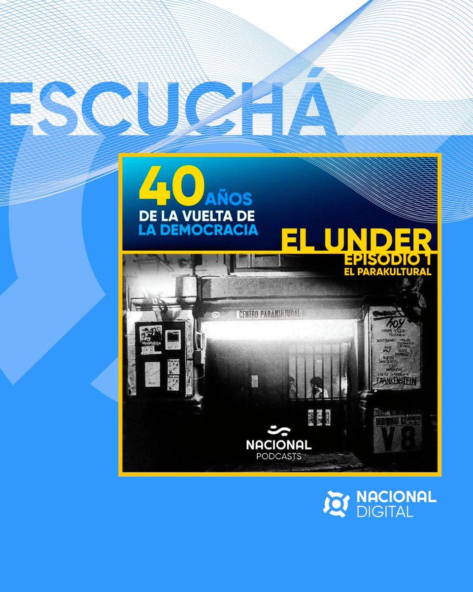 🔊 Esta semana en #NacionalDigital 

Te invitamos a escuchar "40 años de la vuelta de la democracia: El under | El Parakultural"

No te pierdas este y muchos más contenidos en 👇
nacionaldigital.com.ar