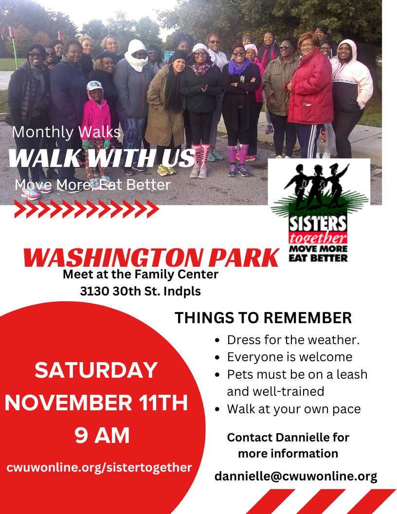 CWUW has been promoting the benefits of walking since 2007!  Before you talk your family to our Family Retreat - start with a walk at Washington Park!   We're looking for walking leaders for our eastside walks!  Contact Dannielle dannielle@cwuwonline.org