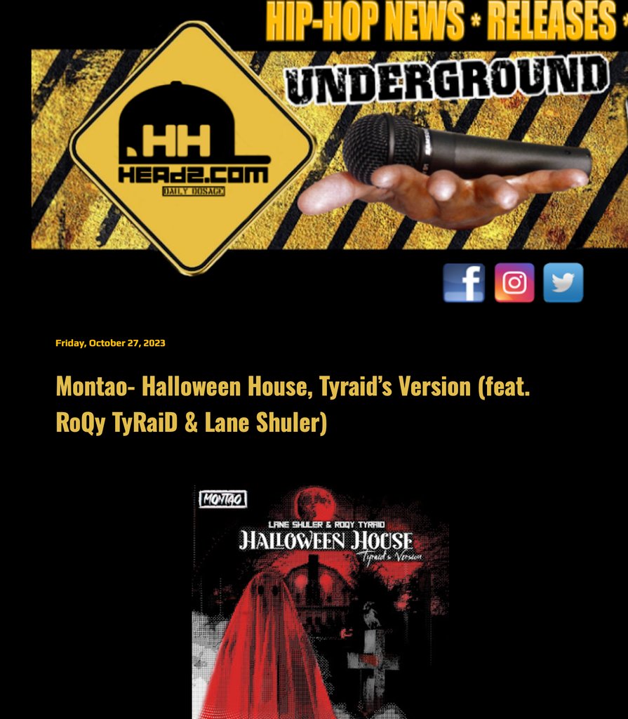 Huge shoutout to hhheadz for featuring the new version of Halloween House with <a href="/montaotunes/">Montao</a> and @roqytyraid

If you are looking for some spooky sounds for the season, put this on repeat.
