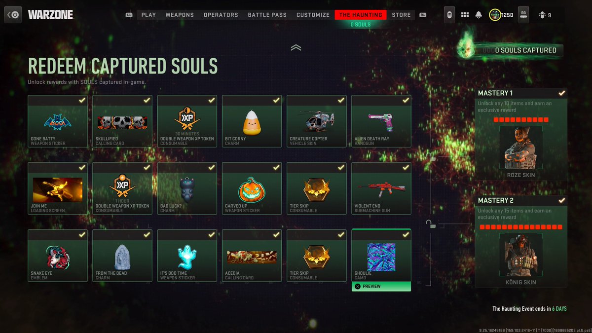 TremundoTweets's tweet image. Season 6 battle pass &amp;amp; The haunting event complete 💯 #MW2