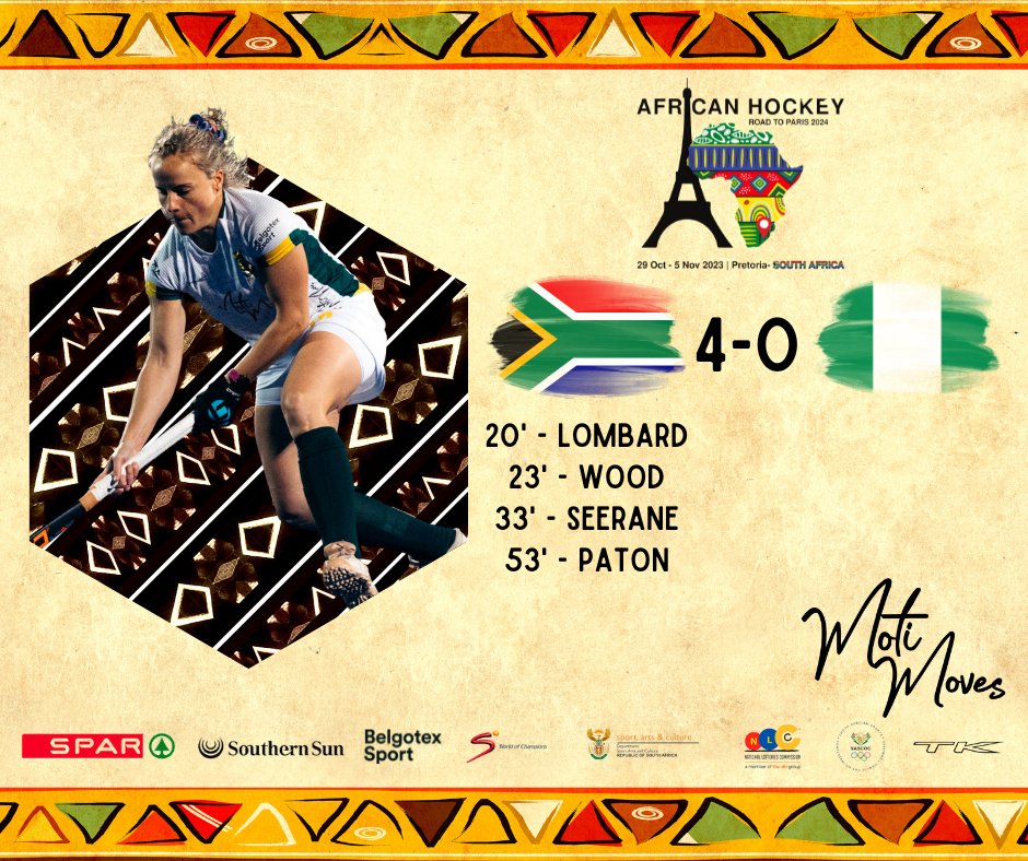 AfricaFactsZone's tweet photo. South Africa Men beat Nigeria 8-2 in the Hockey Qualifiers for the 2024 Olympics.

South Africa Women beat Nigeria 4-0 to advance to the Semi Finals of the Women's Hockey Qualifiers. https://t.co/voACIHwvu4