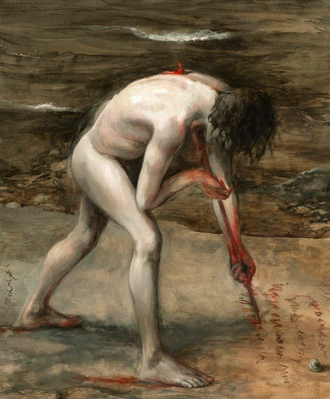 solisolsoli's tweet image. Cursed Poem by Santiago Caruso