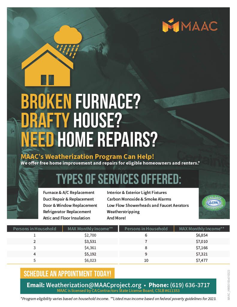 MAAC_1965's tweet photo. It's #NationalWeatherizationDay! Our Weatherization program supports qualifying households in improving energy efficiency of their homes, lowering utility costs & enhancing their well-being & safety. Want to save energy? More info below! #MAACImpact #MAACEnergyAssistance https://t.co/qAKUL8J9Ji