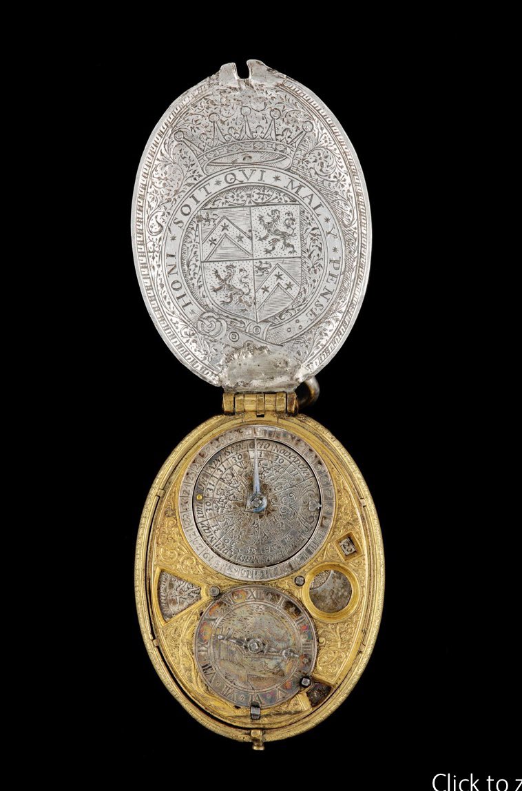 AGroundw's tweet photo. Tick tock! Come tell Scotland’s history @NtlMuseumsScot! Curator vacancy in Renaissance &amp; Early Modern History. One of my fave objects 🎺🎺 David Ramsay watch c.1615 given by James VI&amp;I to Robert Ker. Pls RT! Deadline, remember remember 5 November! 🧨🎇https://t.co/KYHZyPAEfu https://t.co/rmeJQ7TEKz