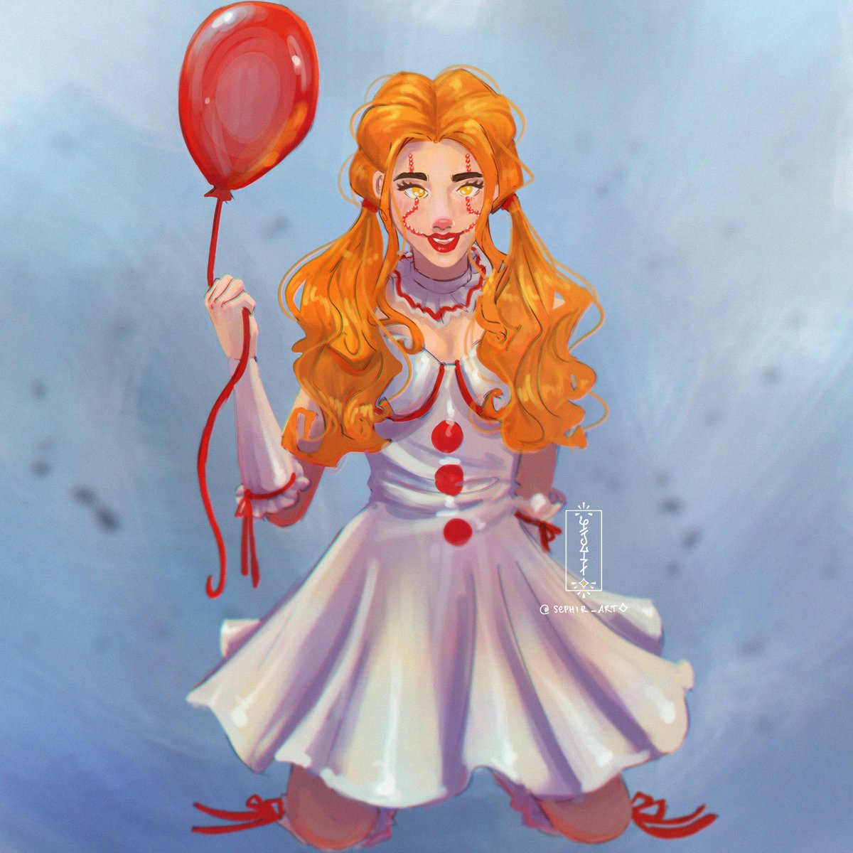 Can you recognize her?🎈
I loved the costume, had to draw the queen!

Shout-out to my Patreons: <a href="/korpse_husband/">kris</a> <a href="/InsomniacSock/">CRY-ptid🍉</a> <a href="/ThatODDGurl/">ThaOddGurl🍉 | 🖤❗ |🖤🥀 |🗡|👹🧧|👑💜|🍳|♦🐯|⚡|🌻</a> and Amanda!

<a href="/Valkyrae/">RAE</a> #valkyrae #rae #fanart #pennywise #valkyraefanart #raefanart #artshare #artmoots #commsopen