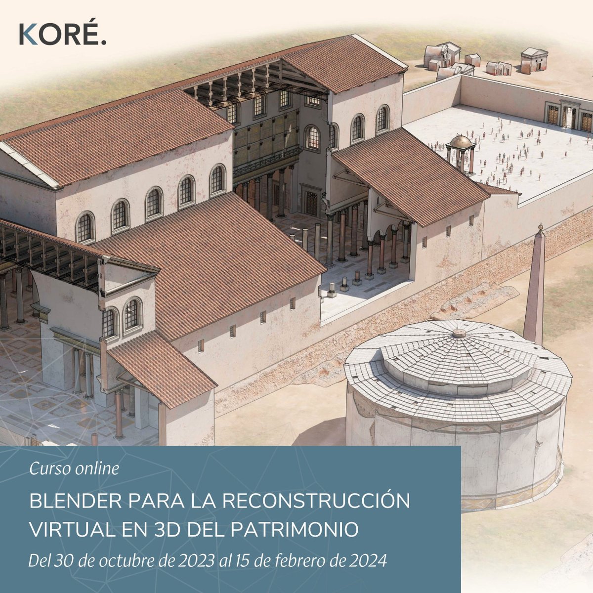 ‼️ Hoy comenzamos el curso online de 'Blender para la reconstrucción virtual en 3D del patrimonio' pero todavía tienes tiempo para matricularte. No te pierdas esta nueva oportunidad de aprender de forma online y práctica con nosotros. koreformacion.com/curso/curso-de…