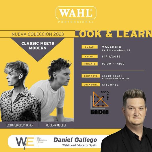 siscopel's tweet photo. 💈 Look &amp; Learn | Corte Caballero Nueva Colección 2023 @wahlprospain 
Imparte @danigallegopelu, reciente ganador del premio Mens Visionary Awards
📆 Martes, 14 de noviembre
🕒 Horario: 10:00 a 14:00
👥 𝐏𝐥𝐚𝐳𝐚𝐬 𝐥𝐢𝐦𝐢𝐭𝐚𝐝𝐚𝐬
Reservas 963 510 530 https://t.co/KTbfwLfjmU