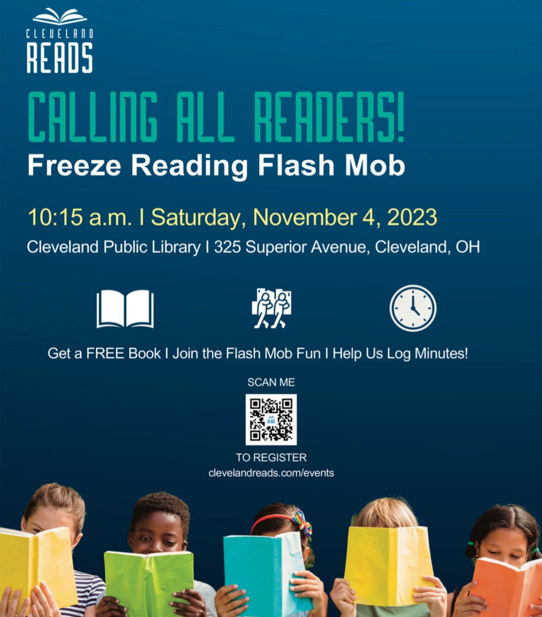 Will you be at the Freeze Reading Flash Mob on Saturday, November 4th? Join us at <a href="/Cleveland_PL/">Cleveland Public Library</a> at 10:15 a.m. for free books and fun! #ClevelandReads