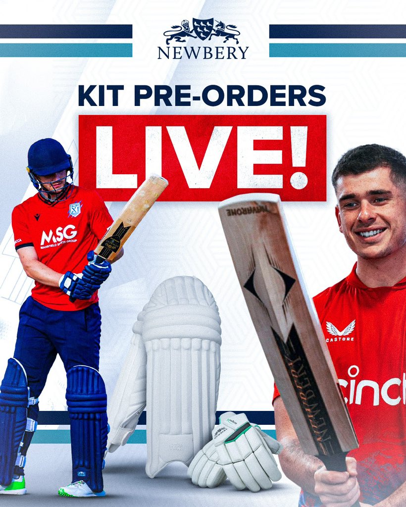 2023/24 kit available to pre-order NOW! 🔥🏏 Click the link in our bio to shop today 📲 #NewberyCricket #TeamNewbery #Cricket #ClubCricket