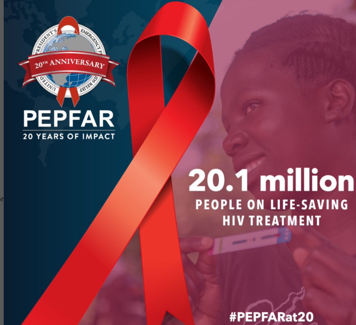 #PEPFAR and its partners have achieved what was once considered impossible. Of the 39 million people living with #HIV around the world🌍 ➡️20.1 million are on antiretroviral therapy thanks to PEPFAR's investments #ProudofPEPFAR