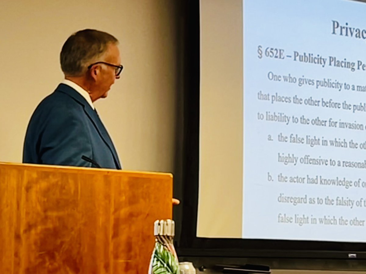 AlexandraLeslie's tweet photo. Fellows at #NEFAI2023 had an important session on copyright law (I learned a lot with this one!) with Robert Klaris and then @FiveFreedoms President Gregory Sullivan (seen here) about navigating legal issues and conversations in newsrooms. https://t.co/J1k5qa5fKl