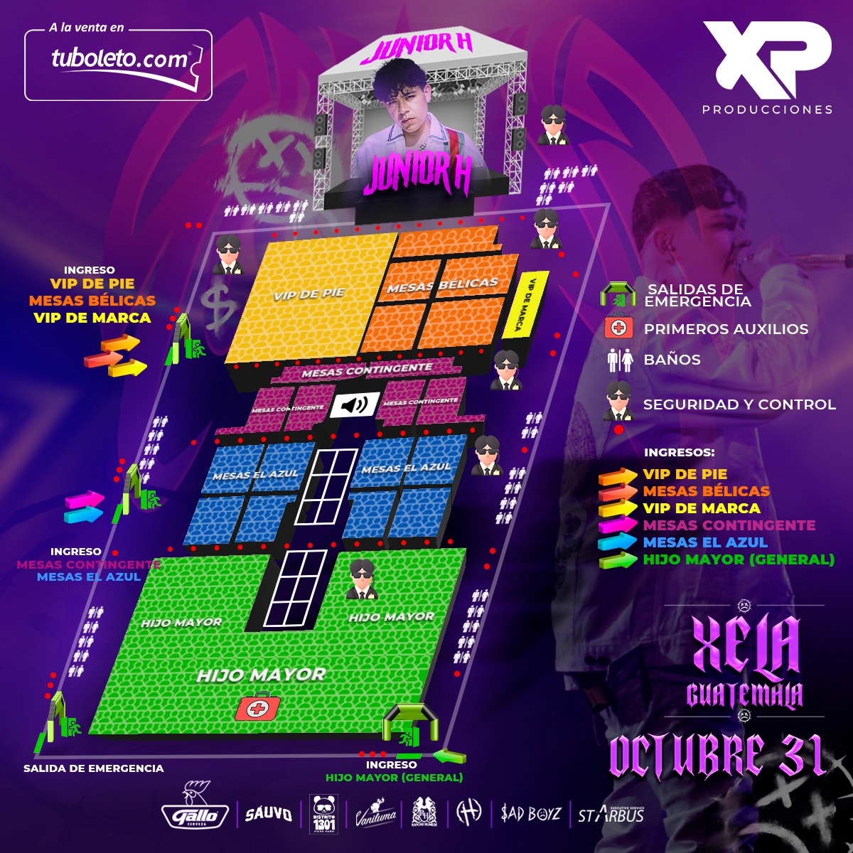 XpProducciones's tweet photo. Le compartimos los ingresos y la distribución de las localidades
Boletos a la venta en https://t.co/ejloUDwU0z
O en nuestros puntos de venta Fiscos en:
Centro comercial Pradera concepcción en ciudad de Guatemala
Centro comercial Utz Ulew Mall En Quetzaltenango https://t.co/6zX0EMylnd