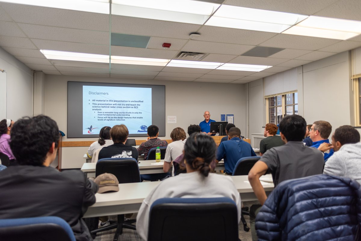 PennState_VFS's tweet photo. Thank you Marc Sheffler for the Tech Talk! We were glad to hear about your experience designing a stealth helicopter! https://t.co/bO8LExx292