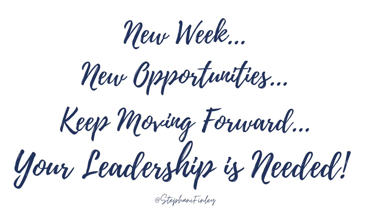 StephaniFinley's tweet image. Tips for your week: 
• Set a Goal, prioritize it &amp;amp; focus. 
• Be Positive. See the glass as 1/2 full. Negativity won't yield Positive results. 
• Plan. Don’t leave your days to chance/they'll slip away. 
• Dedicate Time for Growth/Learning is essential to #Leadership Success!