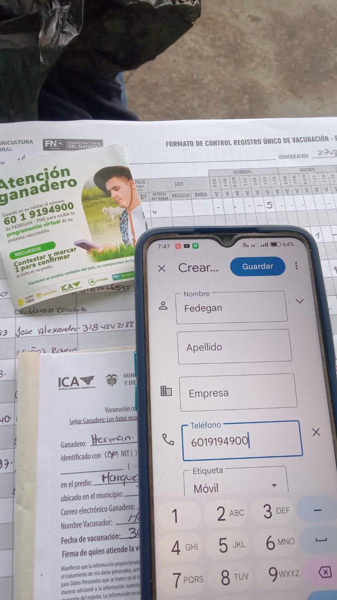 pl_pasto's tweet photo. #vamosatrabajar Iniciamos el II ciclo de vacunación y realizando la programación de tu predio!!..Amigos #ganaderos guarden el Numero de la programación virtual y esten atentos a la llamada!!..#ConstruyendoGanadería
@Fedegan  @jflafaurie @Pl_ipiales_FNG @PLguachucalFNG https://t.co/9bA11IG7yE