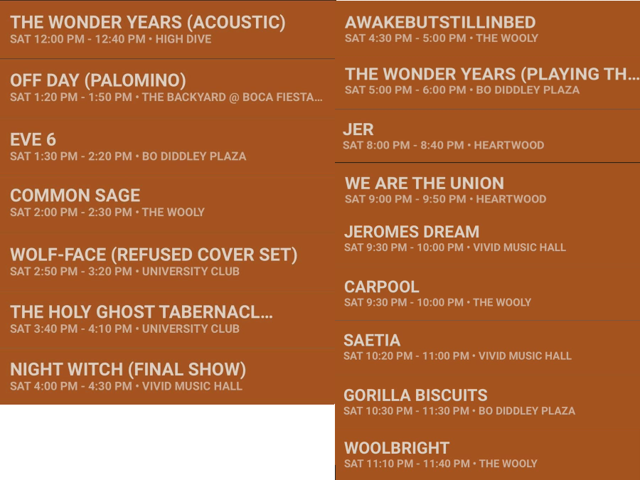 apl_cdr's tweet photo. all the bands i saw at fest this year, put into three images badly edited together in ms paint. #fest #thefestfl #fest21 https://t.co/6jnVpZOnIS