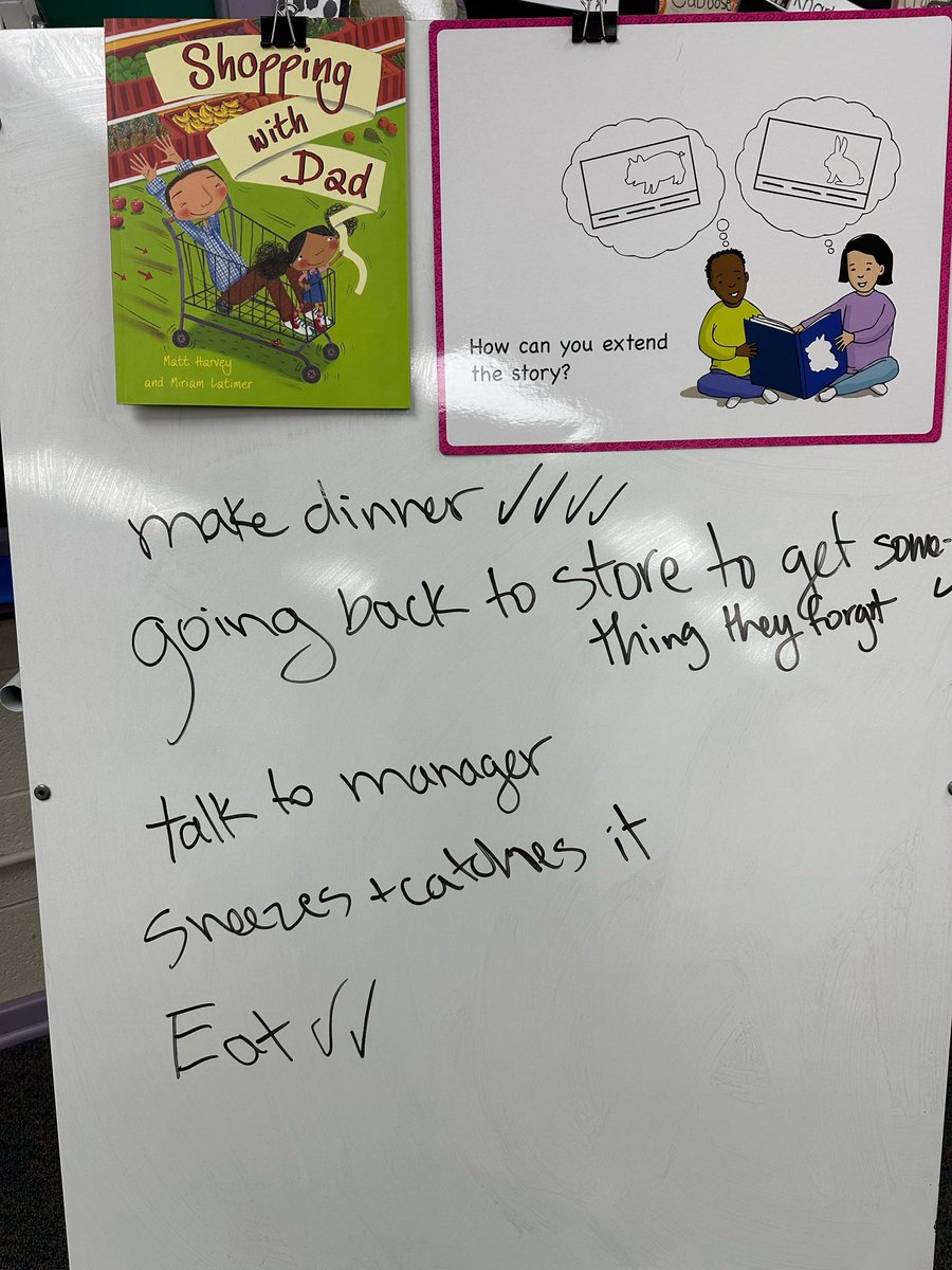 Tools_PreKTeach's tweet image. PreK Story Lab Extension is one of my favorites! We read Shopping with Dad then brainstormed some ideas of how to #extend the story.  
#literacy #talkingislearning #teaching #toolsofthemind #prek #preschool