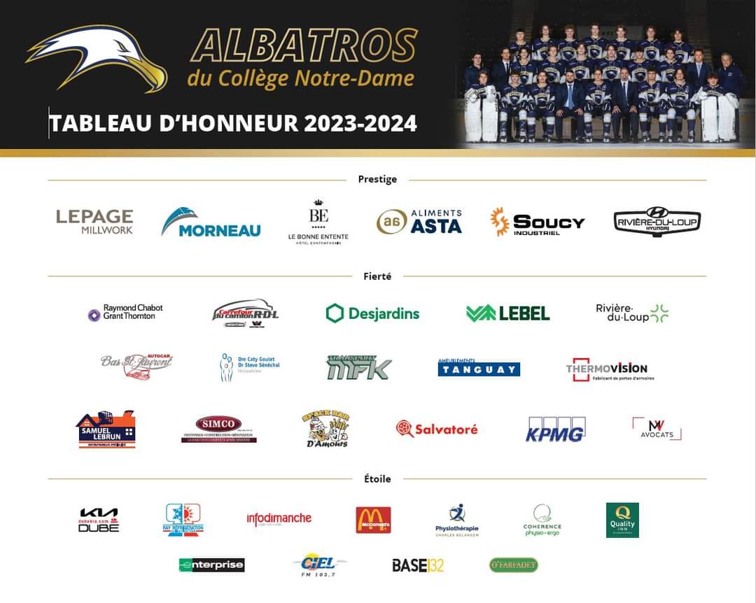 Albatros M18 AAA (@albatroscnd) on Twitter photo Merci Ă tous nos partenaires sans exception!
Merci d'appuyer notre organisation et notre relĂšve du hockey!
<a href="/LHM18AAAQ/">Ligue de hockey M18 AAA du Québec</a> Merci à tous nos partenaires sans exception!
Merci d'appuyer notre organisation et notre relĂšve du hockey!
<a href="/LHM18AAAQ/">Ligue de hockey M18 AAA du Québec</a>