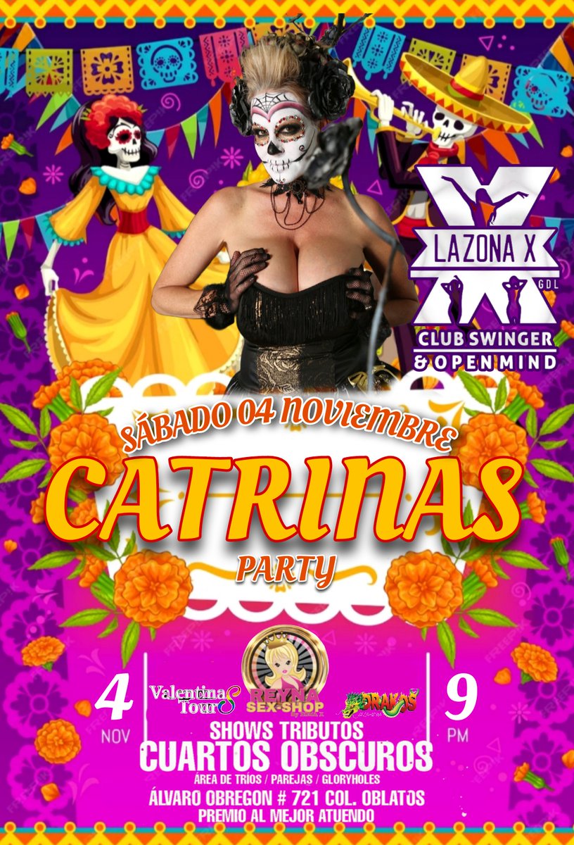 LaZonaXClub's tweet photo. Iniciamos Actividades
Apartir De Las 9 Pm Y Hasta Las 5 Am

🗓️Viernes 03 Nov.
💀Dia De Muertos

🗓️Sábado 04 Novm
☠️Noche De Catrinas

👇Ademas

🔉Music
🔥Show Eroticos
🥳Tributo Musica
♠️Chicas Sensuales
🍆Strippers Candente
🎴Cuartos Rojos &amp; Glorys
😈Y Mucho S3Xo

🔥Te Esperamós https://t.co/r7eSTiKF0q