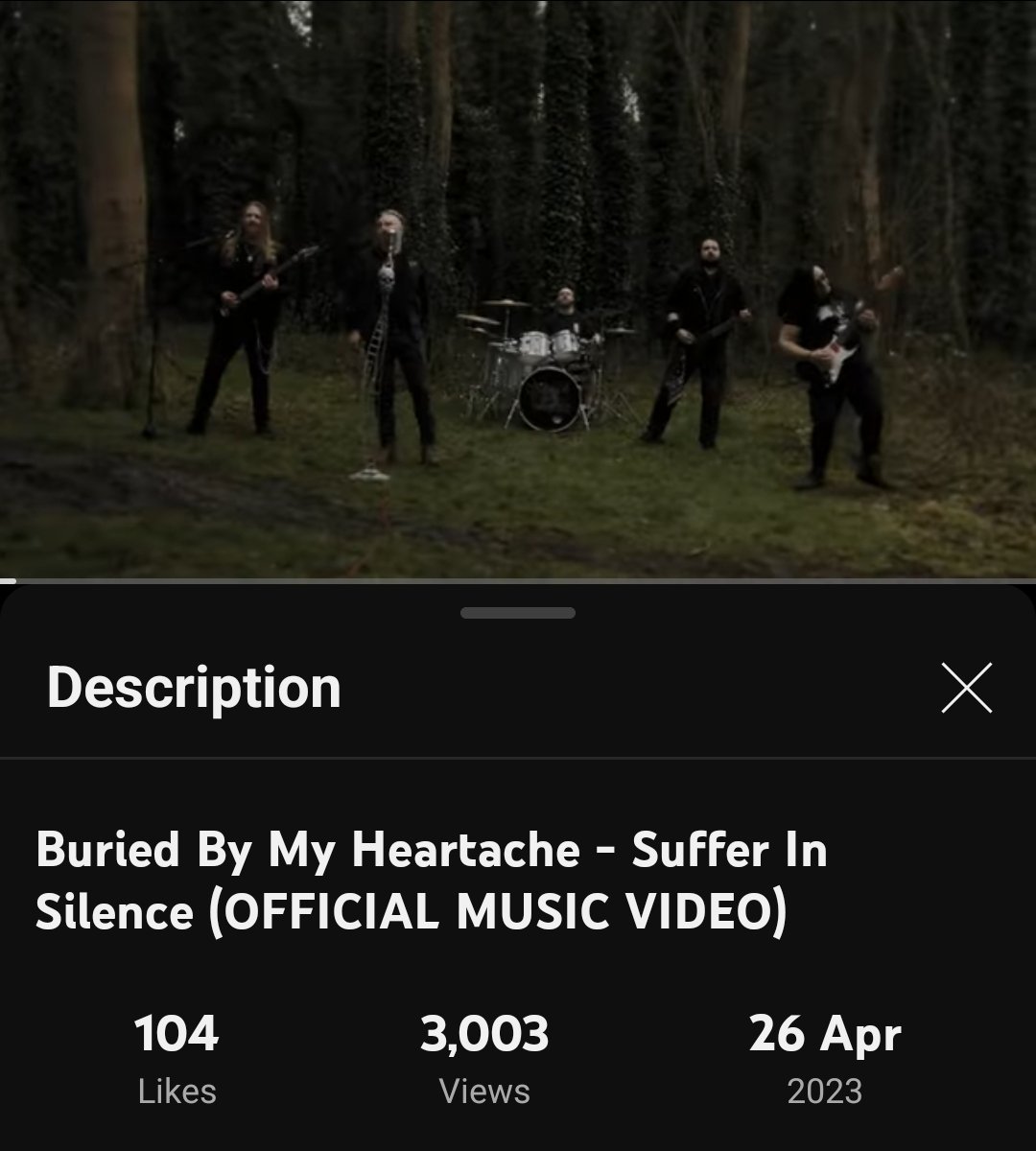 Our video for 'Suffer In Silence' hit 3K over the weekend! Love seeing these numbers and all the kind comments/support! Stay tuned for more music...we've got some heavy stuff planned 😏

#BuriedByMyHeartache #SufferInSilence #SufferEP #metalcore #melodic #3K #youtube