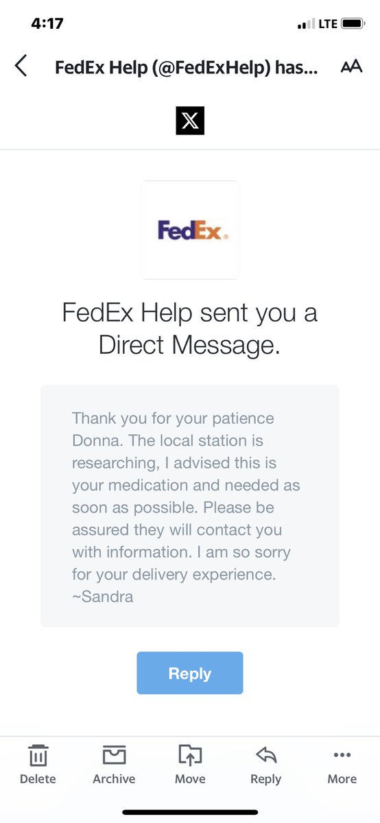 Trottingfool's tweet photo. @fedex 8 days now and no medication.  No valid excuse. I could have drove to Florida and been back twice. https://t.co/ZxlpafD9Hm