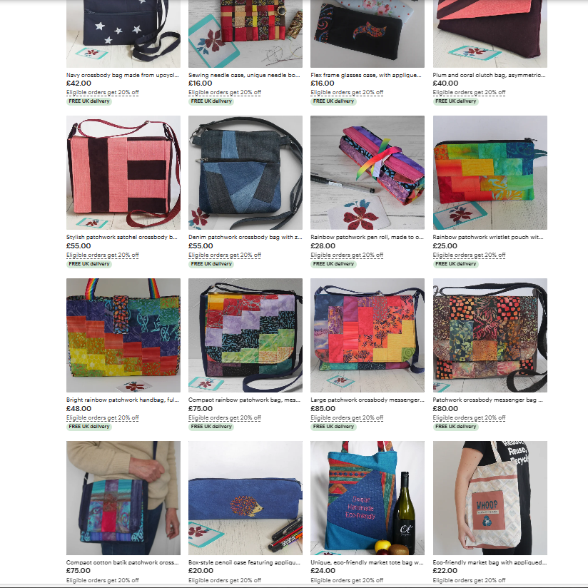 Did you know that there's a sale going on in my Etsy shop?  Get 20% off with orders over £20!  Check out the #ecofriendly bags at barmadebags.etsy.com 
#MHHSBD #shopindie #supportsmallbusiness