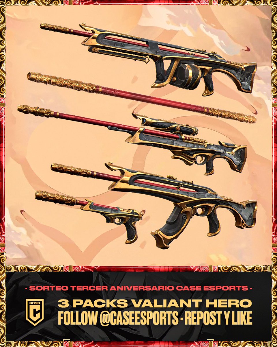 🚨SORTEO POR NUESTRO TERCER ANIVERSARIO DE 3 PACKS VALIANT HERO🚨

PARA PARTICIPAR:

HAZ REPOST ♻️
DA LIKE A ESTA PUBLICACIÓN 💛
Y SÍGUENOS 🫵

MUCHA SUERTE A TODOS. MÁS INFO EN EL HILO 🙌🏼