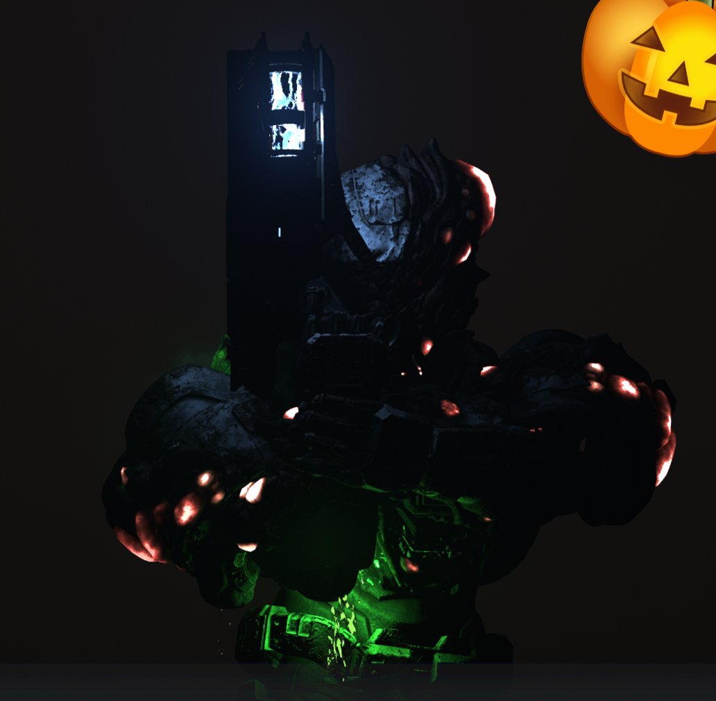 DrUnidus's tweet image. My #haloween drip with the UI bug looks amazingly creepy! #halospotlight #halomultiplayer #haloinfinite #halo