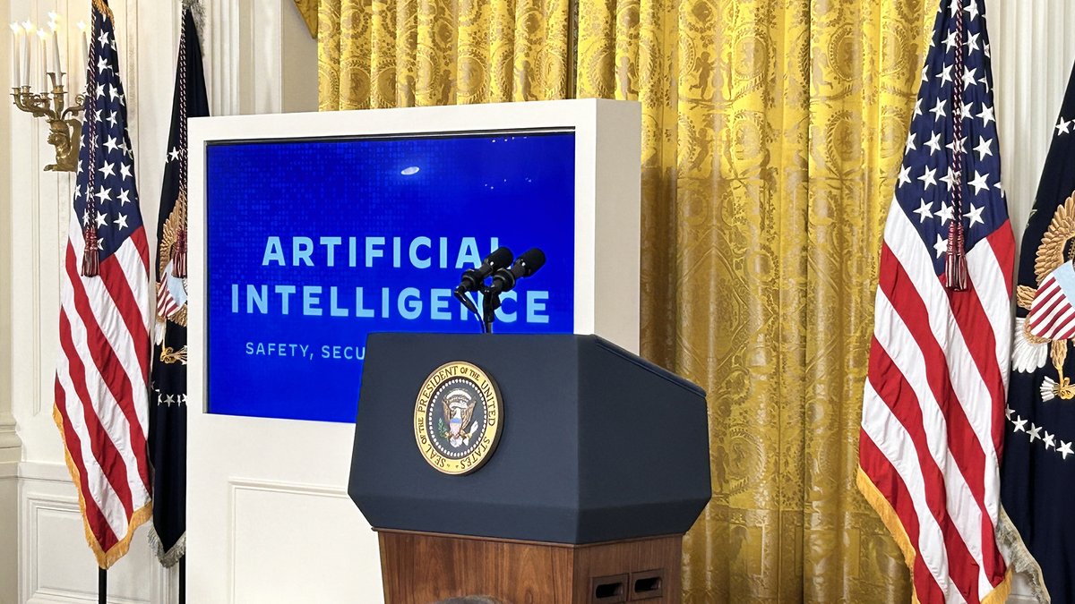 IBM is proud to join @POTUS at the White House today to sign an Executive Order acknowledging the tremendous opportunity of #AI and our shared commitment to harness it responsibly. Read the full statement from IBM Chairman and CEO, @arvindkrishna, here: ibm.co/40h28XS