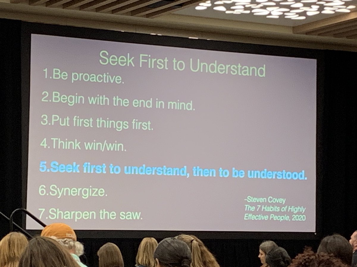 Seek first to understand others… #NCSM23 Find that common ground!