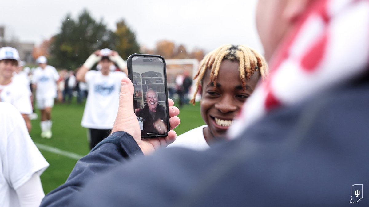 IndianaMSOC's tweet photo. First thing you do after winning a Big Ten Regular Season Title? 

Call the Godfather. https://t.co/k1bdoGJDEM