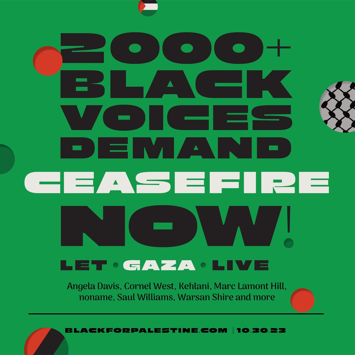 2,000+ BLACK VOICES DEMAND CEASEFIRE NOW! We are make this statement as Black people in solidarity with Palestinian people committed to our shared liberation The genocide in Gaza is an EMERGENCY and we must act NOW. SIGN & SHARE: bit.ly/b4pgaza