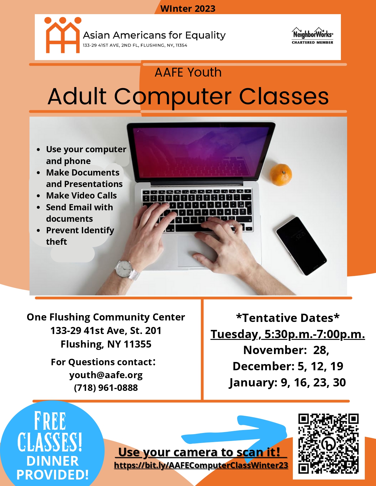 ADULTS: Computer and Cell Phone Usage Workshops
