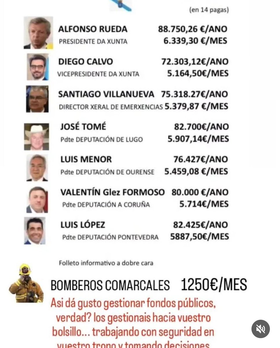 DanielCapitn1's tweet photo. Nuestros responsables que dicen que tres bomberos por turno es suficiente para los servicios comarcales gallegos. 1300 euros en doce pagas que estamos bien pagados. https://t.co/NqNJRrXlKk