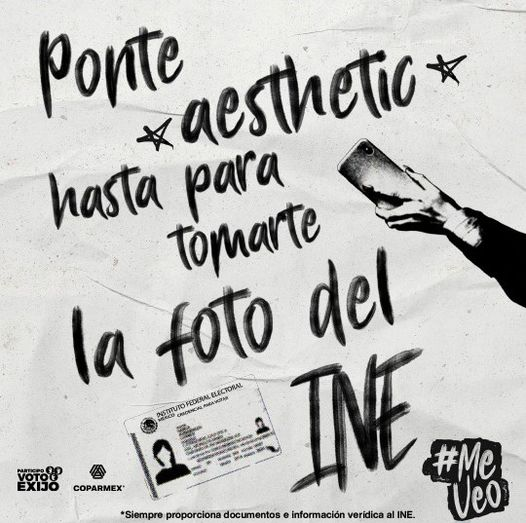 📷📷 ¡Presume tu estilo con tu INE actualizada!
Actualízala aquí 📷
bit.ly/Citas-INE
#MeVeo #ParticipoVotoExijo
