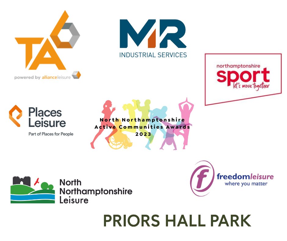 We are starting to get excited! It's countdown time!! Two weeks to the North Northamptonshire Active Communities Awards! We want to thank our sponsors for supporting the event. 
<a href="/PriorsHallPark/">Priors Hall Park</a> @Allianceleisure <a href="/Nsport/">Northamptonshire Sport</a> M.R Industrial Services LTD @Places_Leisure @Freedomleisure