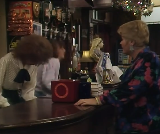 EarringsofPat's tweet photo. Episode 337: 28 April 1988. Angie, Donna and earrings! #130 #EarringsofPat #Eastenders https://t.co/vSs2Ax1GXO