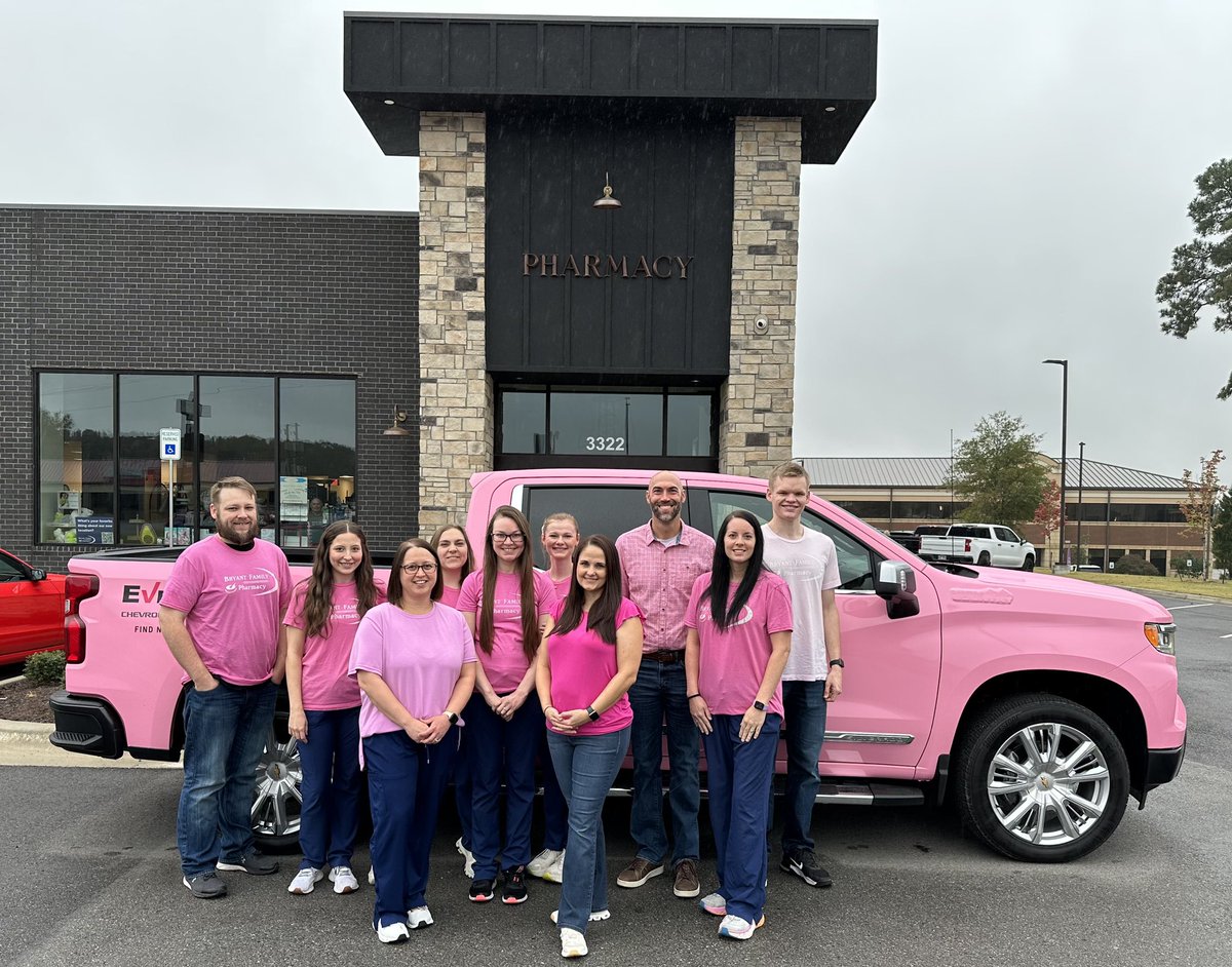 Thanks to our friends at Bryant Family Pharmacy for joining us in the fight against breast cancer!
#breastcancerawareness #findacure #wedrivefor
