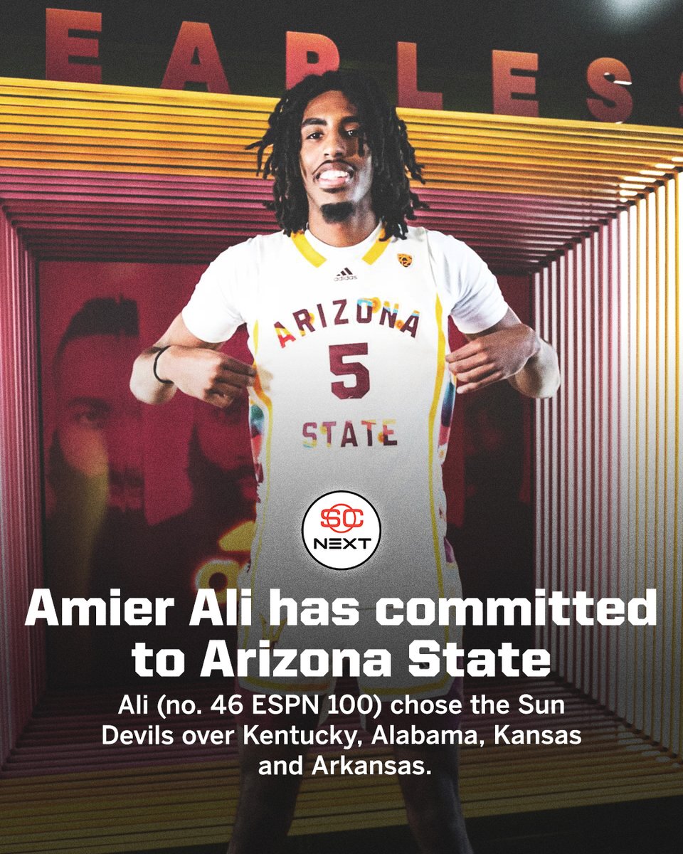 Amier Ali (no. 46 ESPN 💯) has committed to Arizona State!
