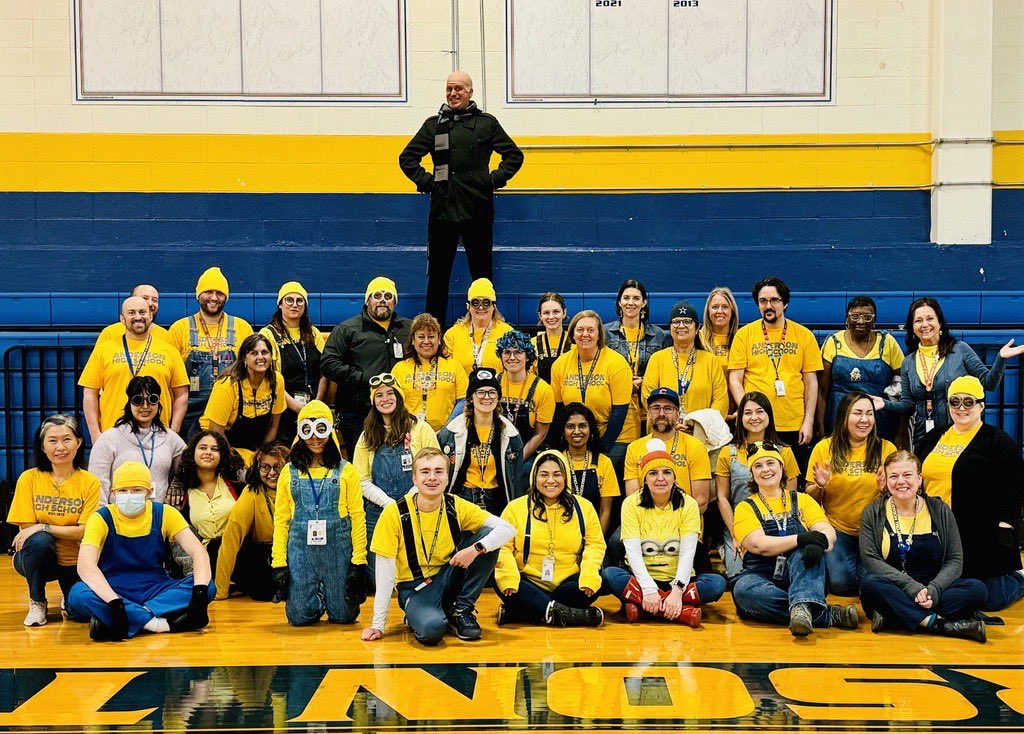 AHSTrojansAISD's tweet photo. Halloween is a time to show off our individuality, but this year we had a fun idea to do a group costume the day before Halloween. Too much fun! #OneAnderson @Secondary_AISD https://t.co/xTgPPMnYhl
